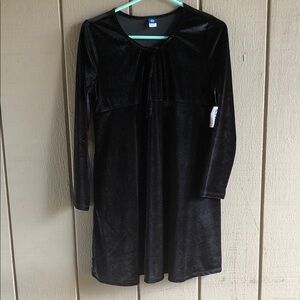 Old Navy Black Velvet Kids Dress